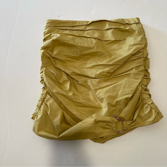Pistachio Green Draped High Waisted Zara Mini Skirt - Picture 8 of 8
